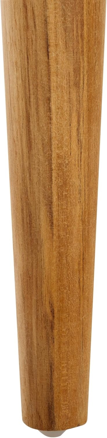 image:imageSAFAVIEH Home Collection Kaleo Natural Teak Solid WoodWhite Woven Leather 30inch Seat Height Bar Stool Fully AssembledWhiteNatural Teak