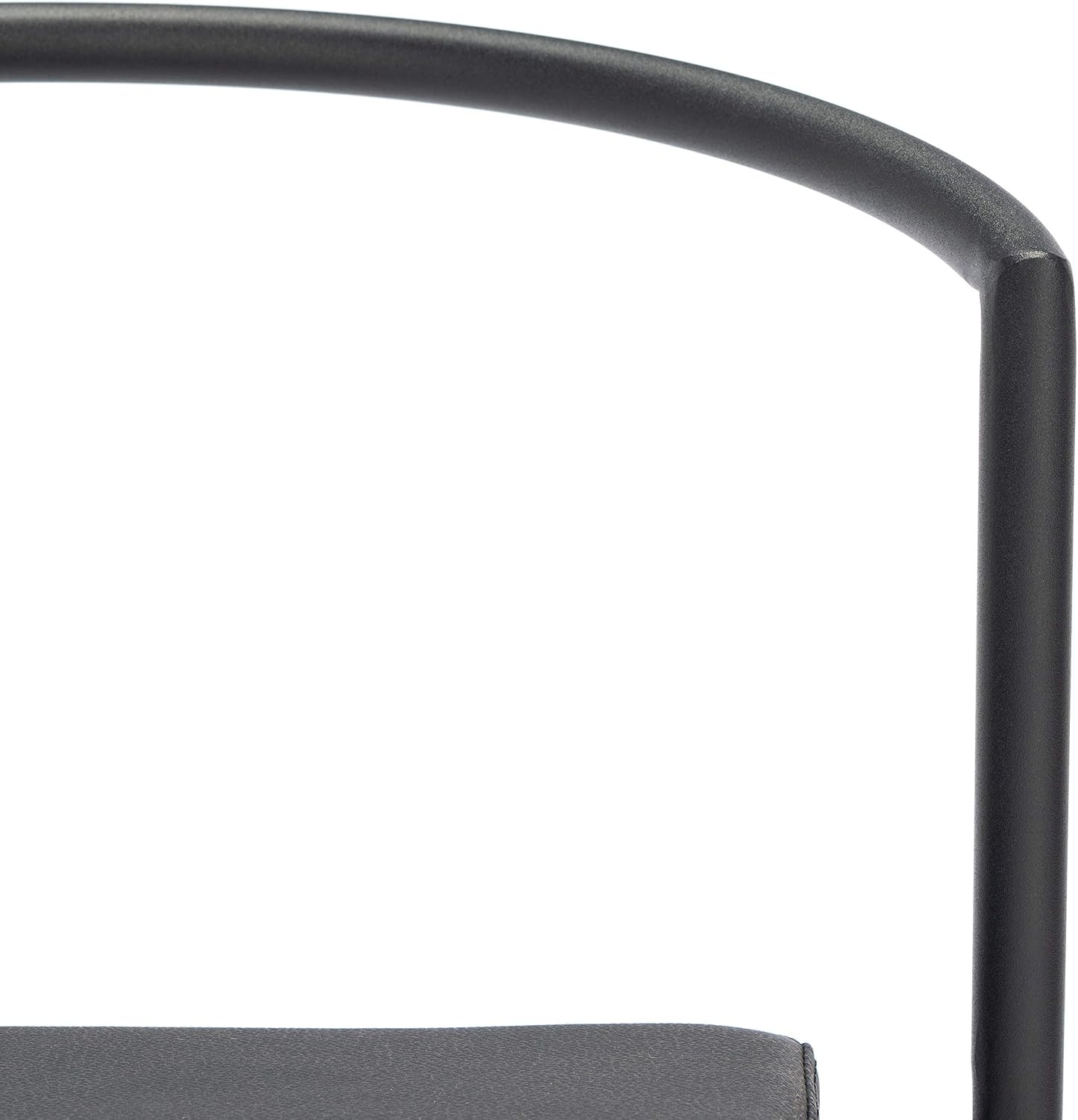 image:imageSAFAVIEH Home Collection Knightley White Faux LeatherBlack 26inch Counter Stool Set of 2Black