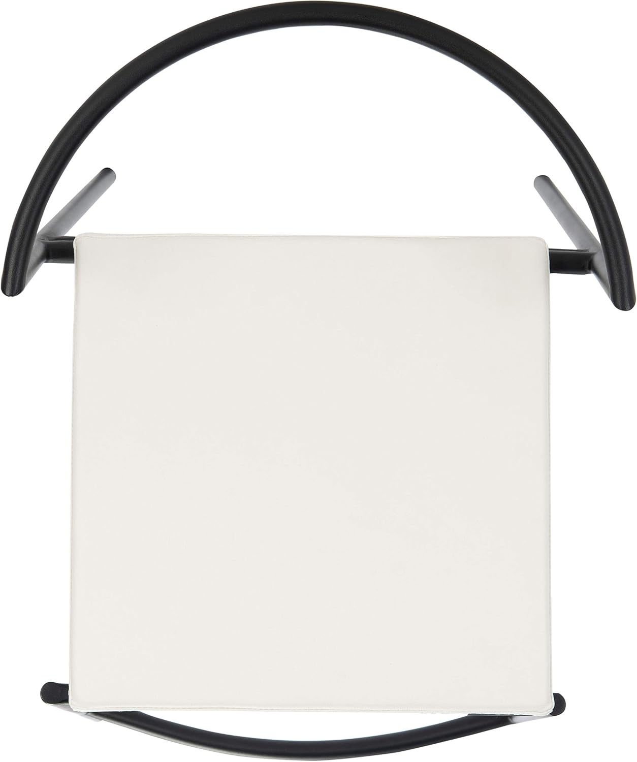 image:imageSAFAVIEH Home Collection Knightley White Faux LeatherBlack 26inch Counter Stool Set of 2White Black