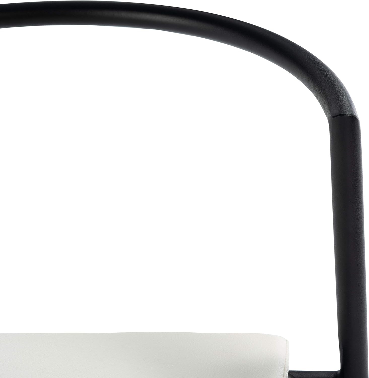image:imageSAFAVIEH Home Collection Knightley White Faux LeatherBlack 26inch Counter Stool Set of 2White Black