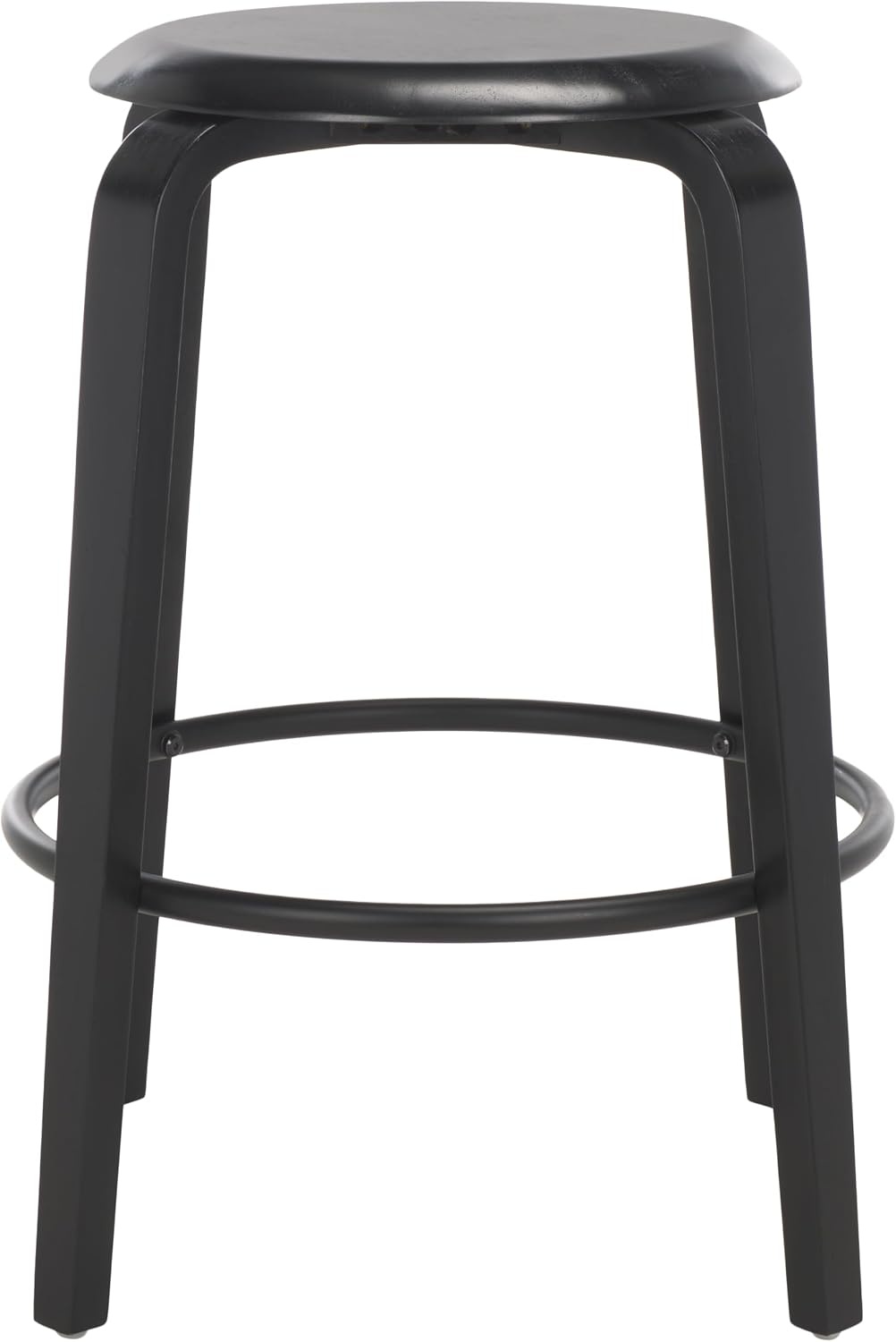 image:imageSAFAVIEH Home Collection Luella Black 26inch Seat Height Backless Counter Stool Set of 2BlackBlack