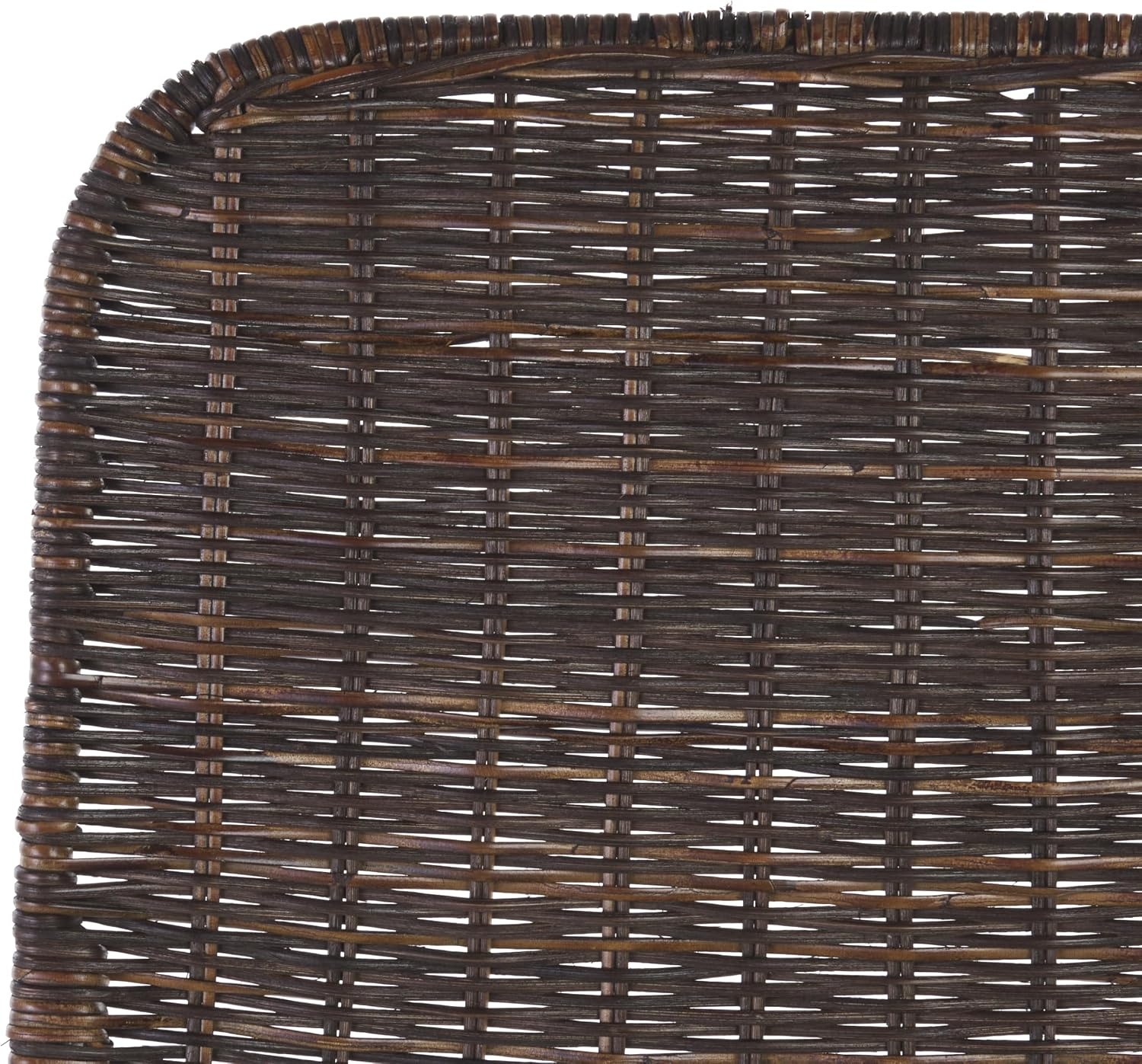 image:imageSAFAVIEH Home Collection Minerva Dark Brown RattanBlack Counter Stool Set of 2Dark BrownBlack