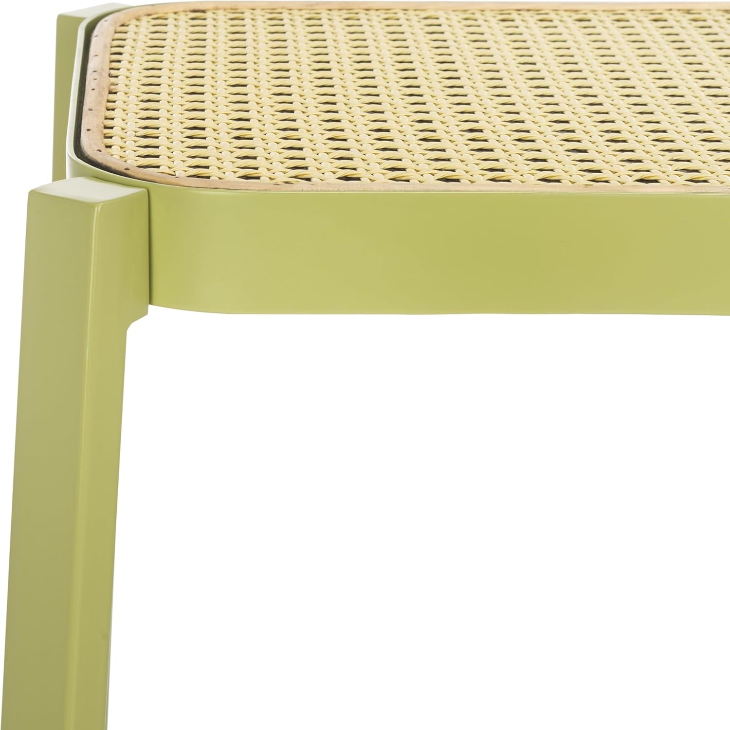 image:imageSAFAVIEH Home Collection Palmyra GreenNatural 24inch Seat Height Counter Stool for Kitchen Island Breakfast Nook