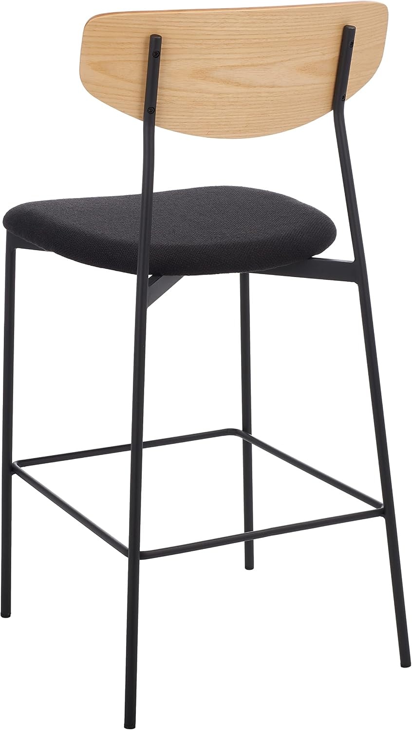 image:imageSAFAVIEH Home Collection Ryker WalnutGrey 26inch Kitchen Island Breakfast Nook Counter Stool Fully AssembledOakBlack
