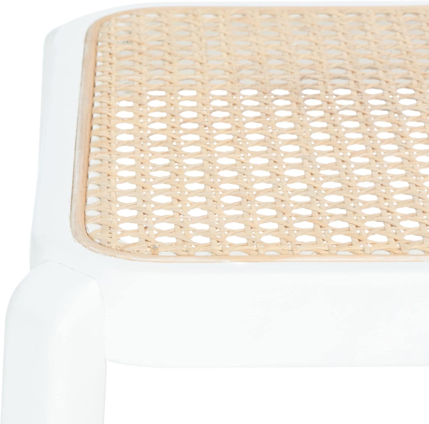 image:imageSAFAVIEH Home Collection Silus Black Backless Cane Solid Wood 25inch Counter Stool Fully AssembledWhiteNatural