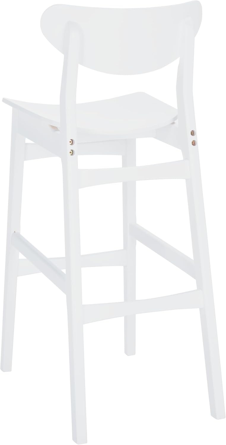 image:imageSAFAVIEH Home Collection Thaxton MidCentury Farmhouse Natural 30inch Bar Stool Set of 2White
