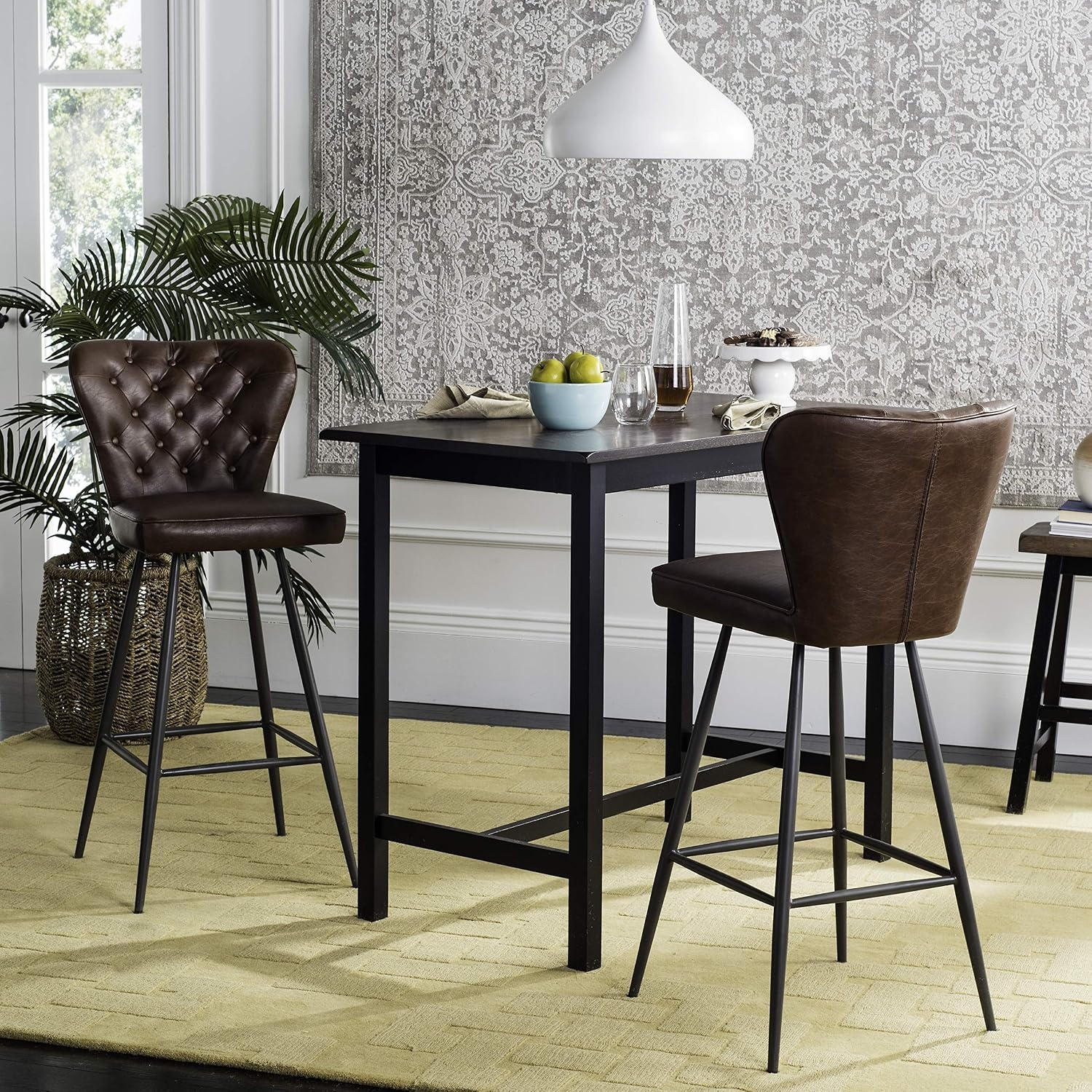 image:imageSafavieh Aster Bar Stool Burgundy and BlackBurgundy