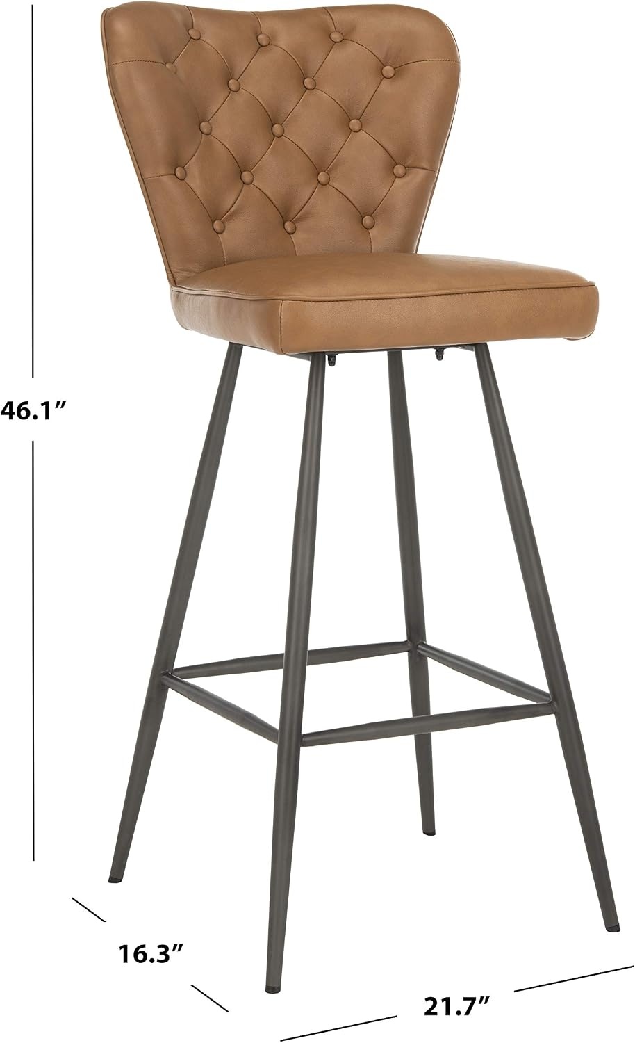 image:imageSafavieh Aster Bar Stool Burgundy and BlackCamel