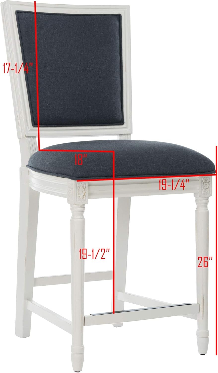 image:imageSafavieh Buchanan Counter Stool BeigeNavy Cream