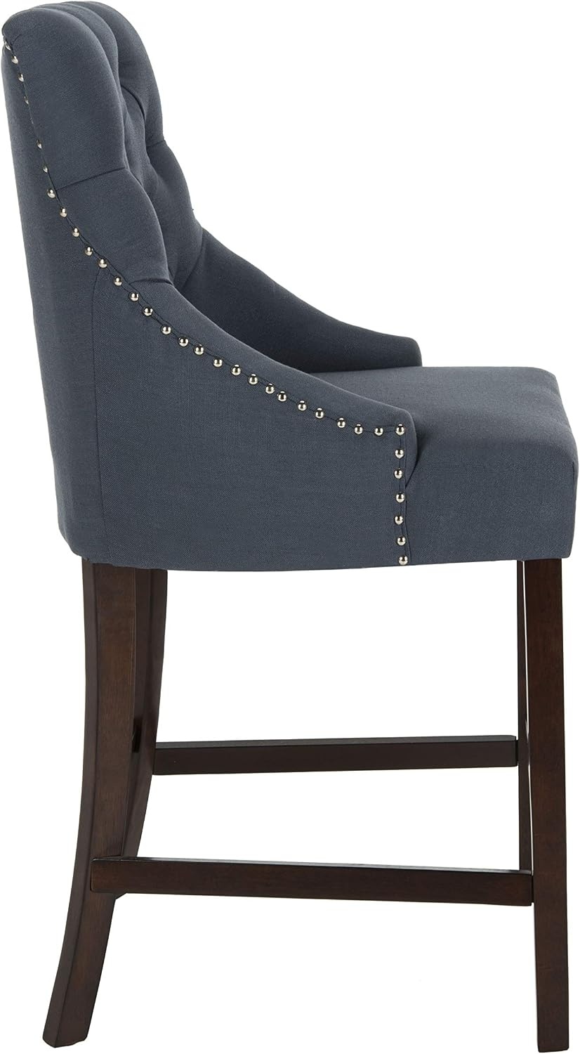 image:imageSafavieh Eleni Counter Stool BeigeEspressoNavy Espresso
