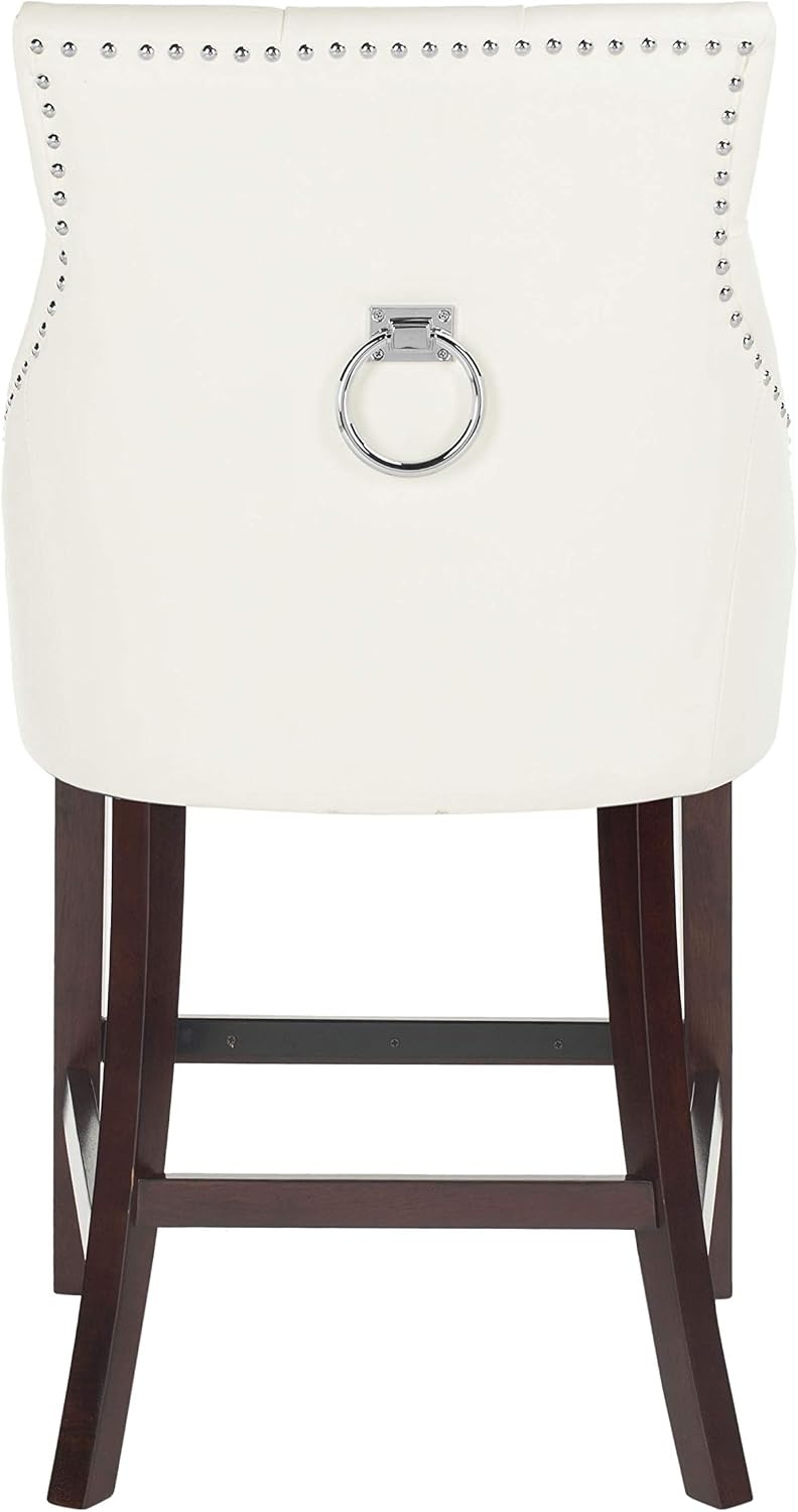 image:imageSafavieh Eleni Counter Stool BeigeEspressoWhite Espresso