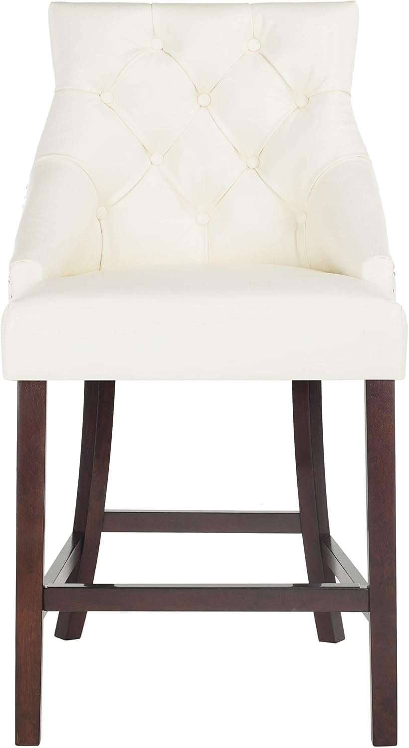 image:imageSafavieh Eleni Counter Stool BeigeEspressoWhite Espresso