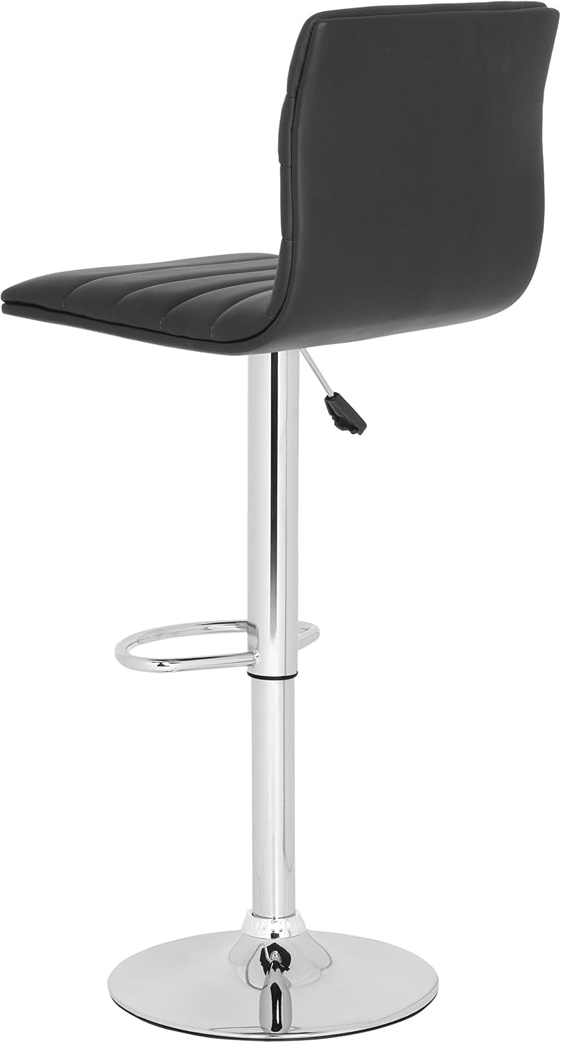 image:imageSafavieh Home Collection Arissa Black Adjustable Swivel Gas Lift 238299inch Bar StoolBlack
