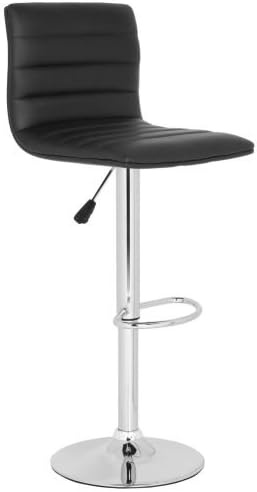 image:imageSafavieh Home Collection Arissa Black Adjustable Swivel Gas Lift 238299inch Bar StoolWhite