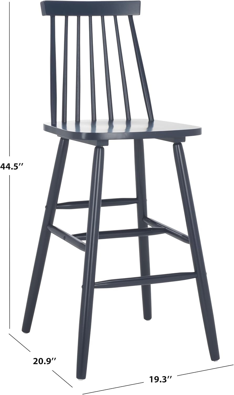 image:imageSafavieh Home Collection Beaufort Spindle Back Black 30inch Bar Stool Set of 2Navy