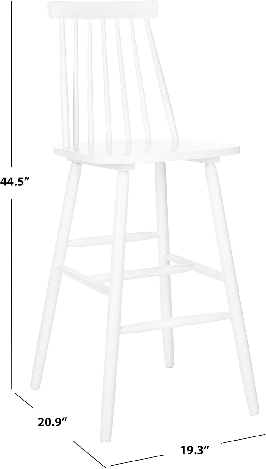 image:imageSafavieh Home Collection Beaufort Spindle Back Black 30inch Bar Stool Set of 2White