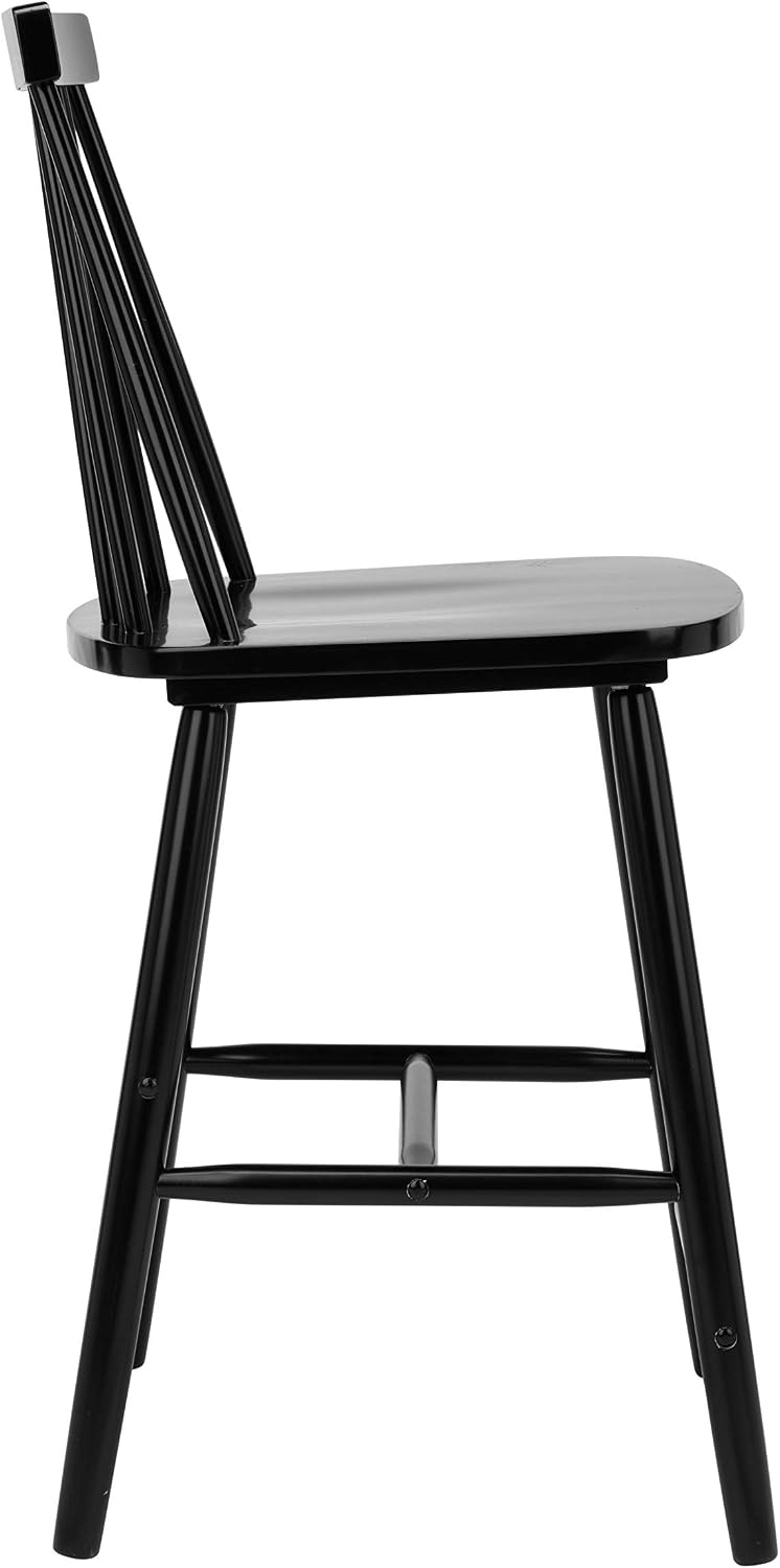 image:imageSafavieh Home Collection Beaufort Spindle Back Black Counter 24inch Stool Set of 2Black