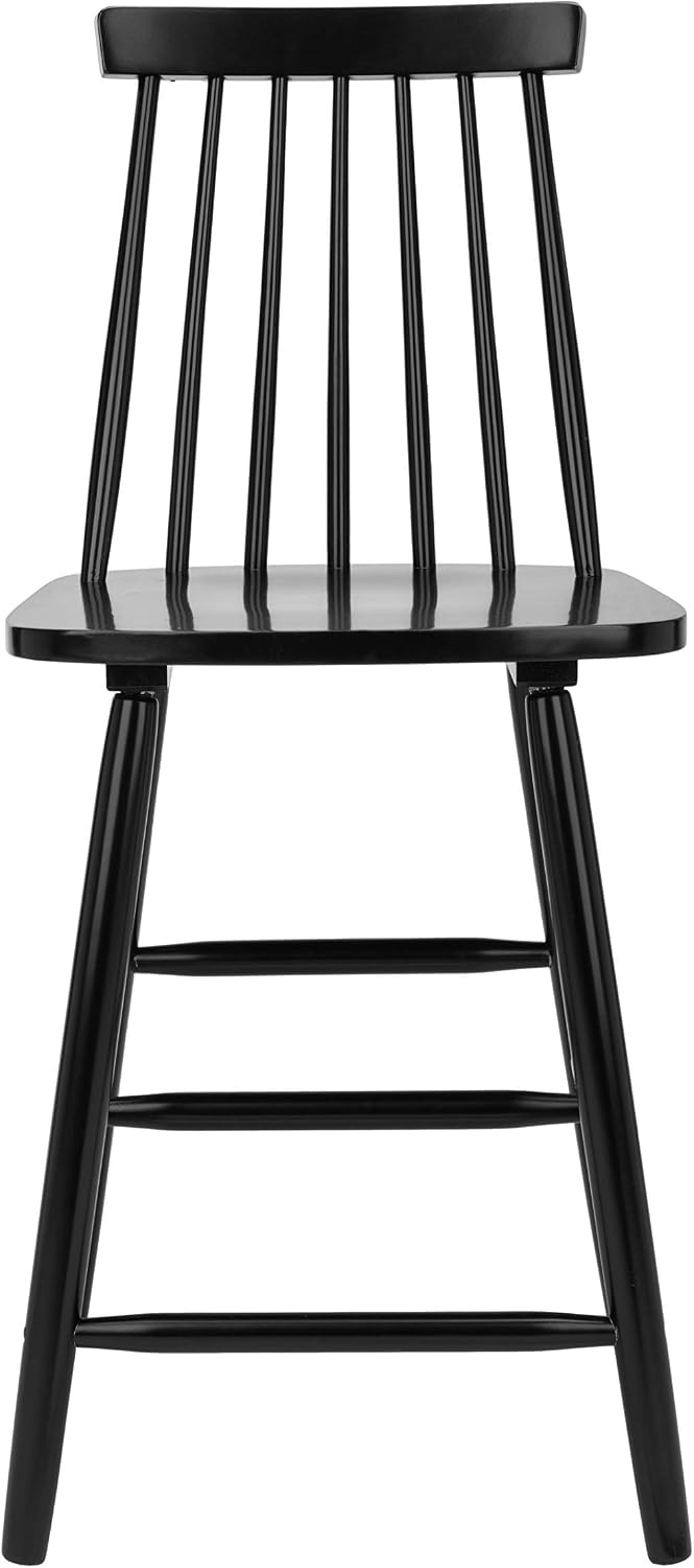 image:imageSafavieh Home Collection Beaufort Spindle Back Black Counter 24inch Stool Set of 2Black