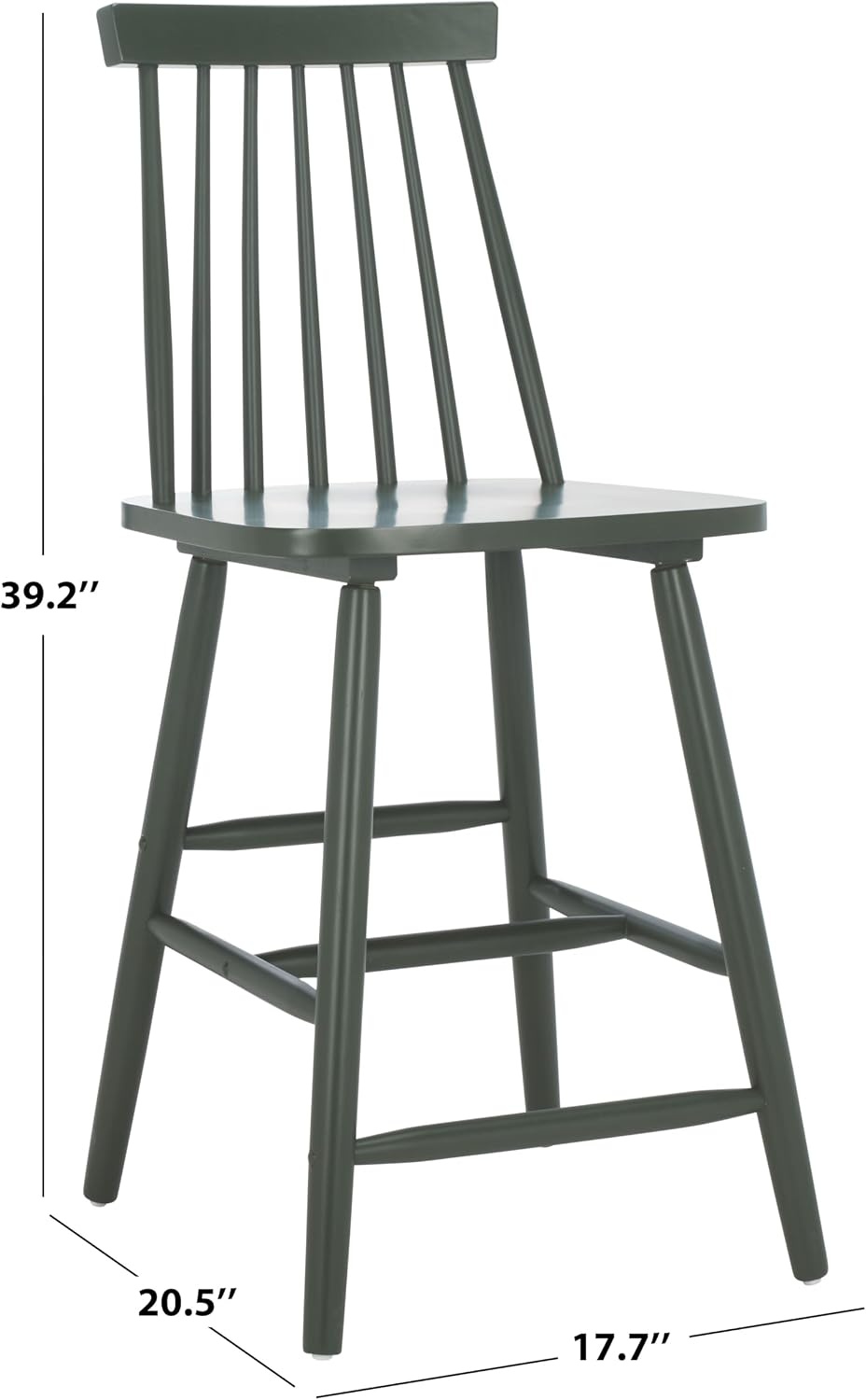 image:imageSafavieh Home Collection Beaufort Spindle Back Black Counter 24inch Stool Set of 2Garden Green