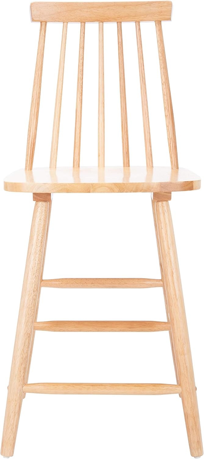 image:imageSafavieh Home Collection Beaufort Spindle Back Black Counter 24inch Stool Set of 2Natural