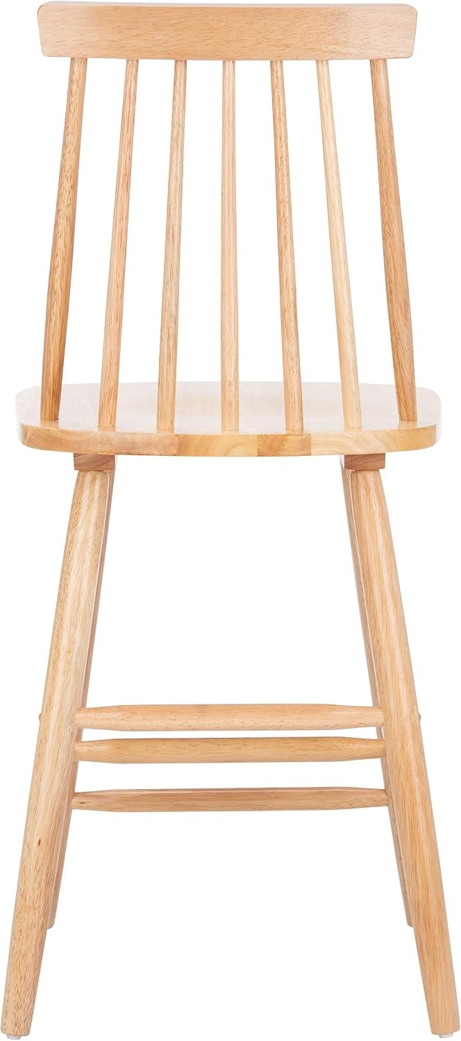 image:imageSafavieh Home Collection Beaufort Spindle Back Black Counter 24inch Stool Set of 2Natural