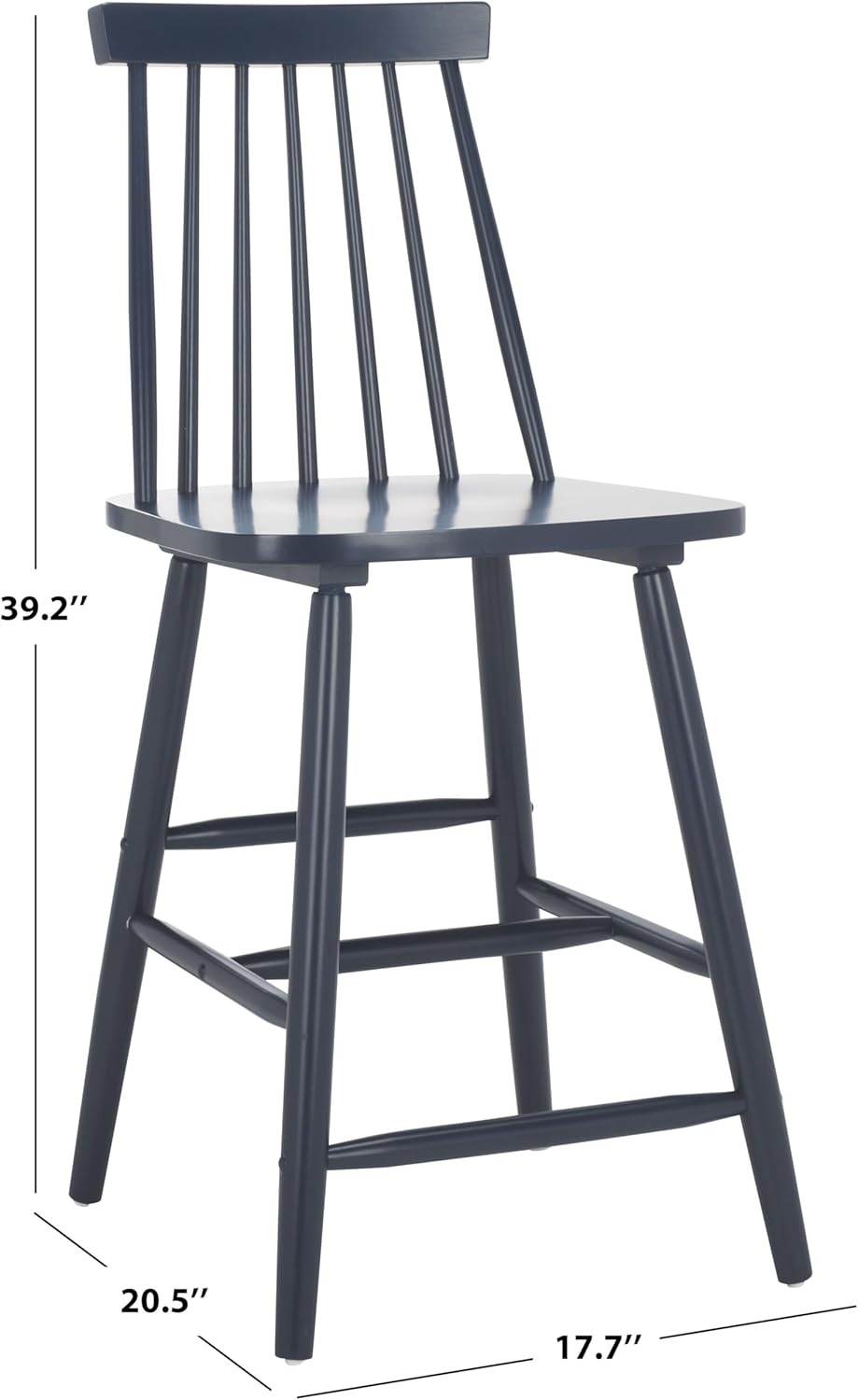 image:imageSafavieh Home Collection Beaufort Spindle Back Black Counter 24inch Stool Set of 2Navy