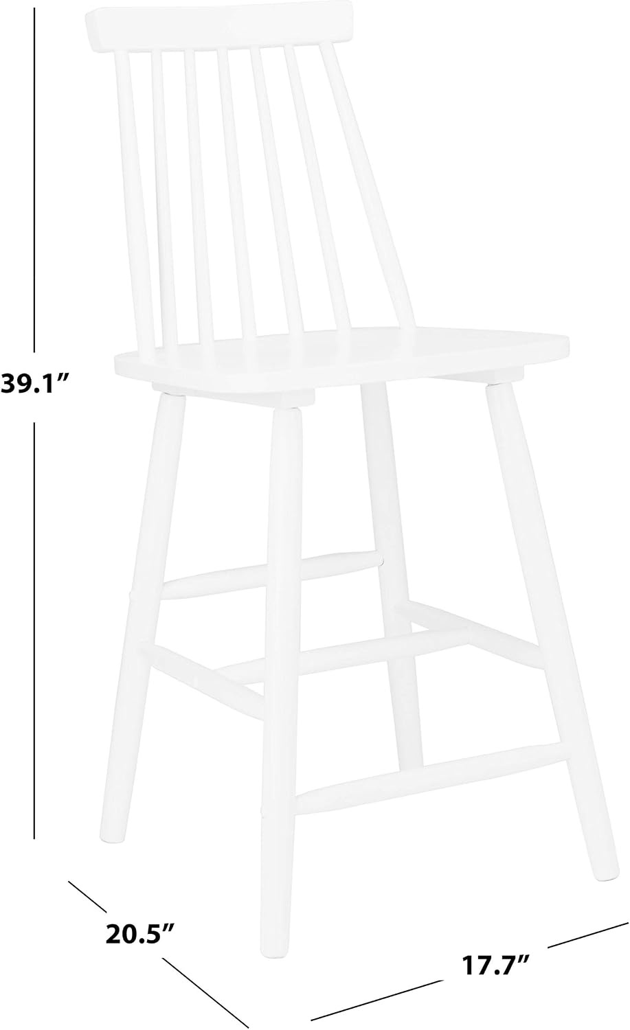 image:imageSafavieh Home Collection Beaufort Spindle Back Black Counter 24inch Stool Set of 2White