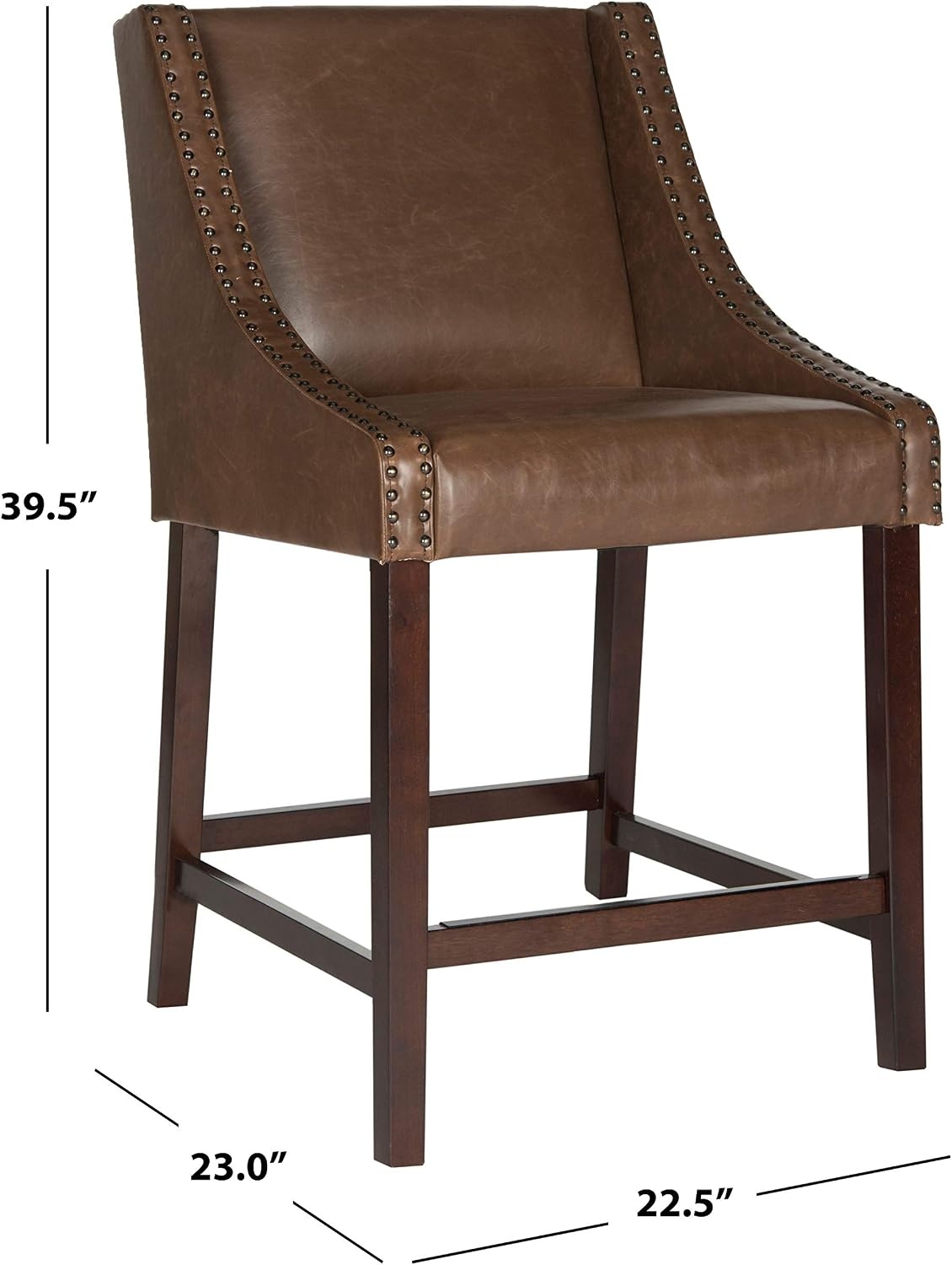 image:imageSafavieh Home Collection Dylan Navy and Espresso Counter StoolBrown