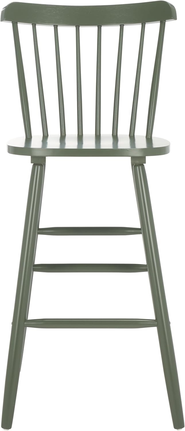 image:imageSafavieh Home Collection Galena Spindle Back Natural Bar 30inch Stool Set of 2Dusty Green