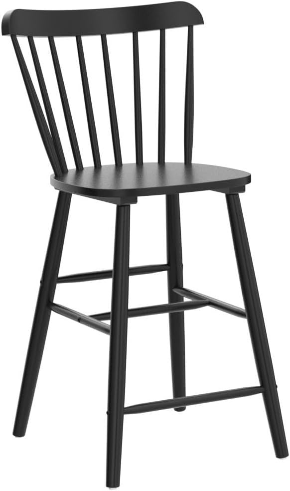 image:imageSafavieh Home Collection Galena Spindle Back Natural Counter 24inch Stool Set of 2Black