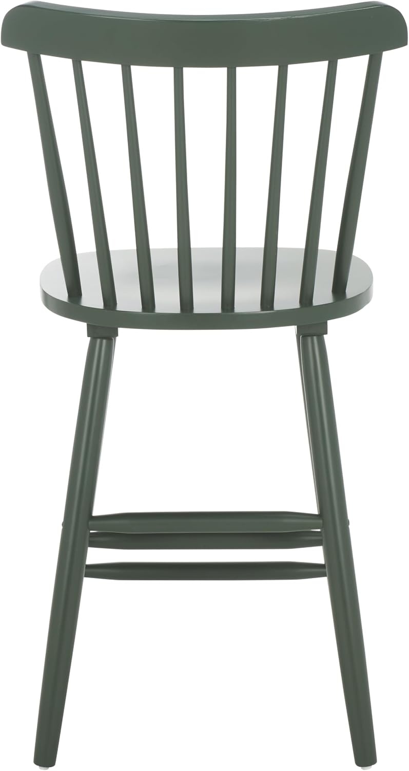 image:imageSafavieh Home Collection Galena Spindle Back Natural Counter 24inch Stool Set of 2Garden Green