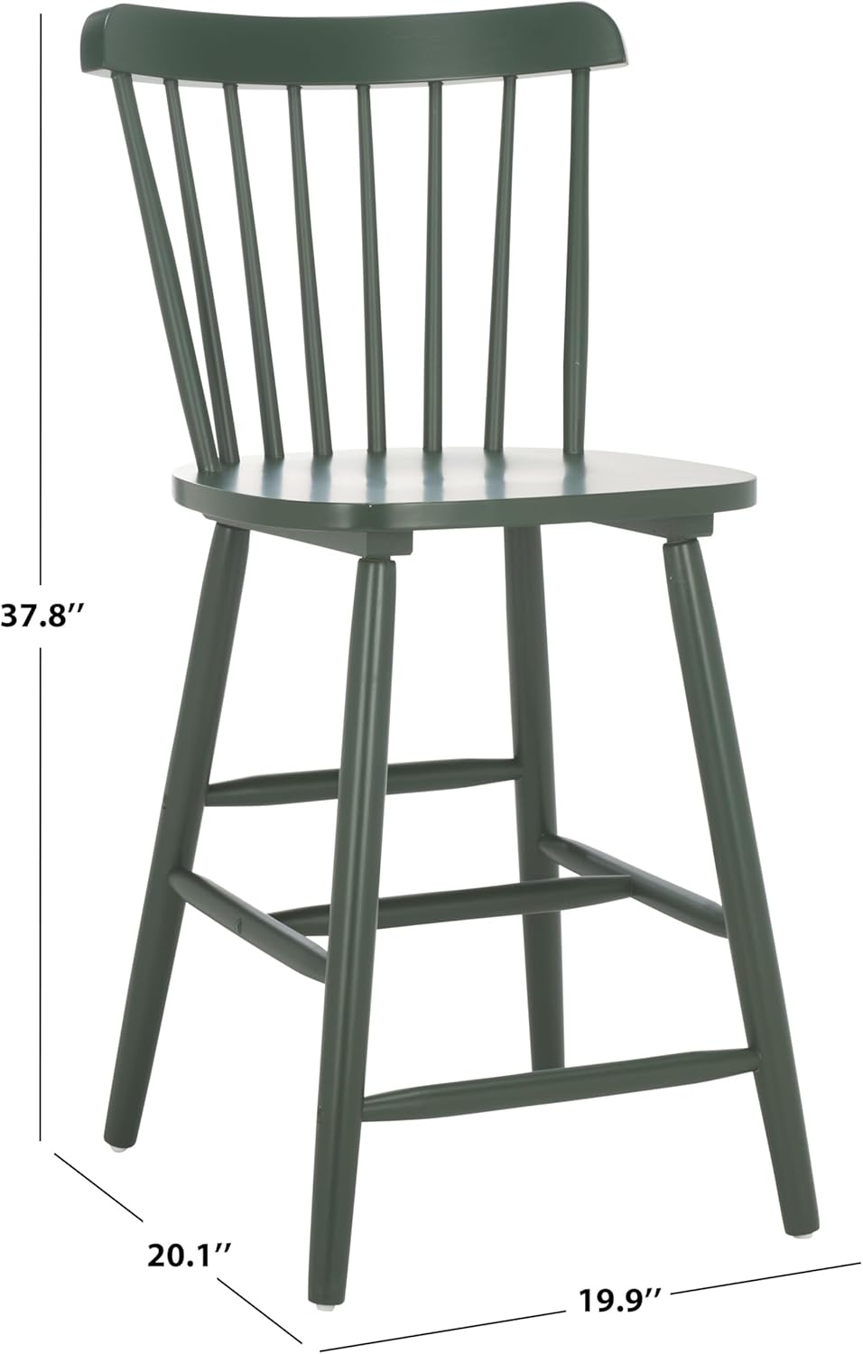 image:imageSafavieh Home Collection Galena Spindle Back Natural Counter 24inch Stool Set of 2Garden Green