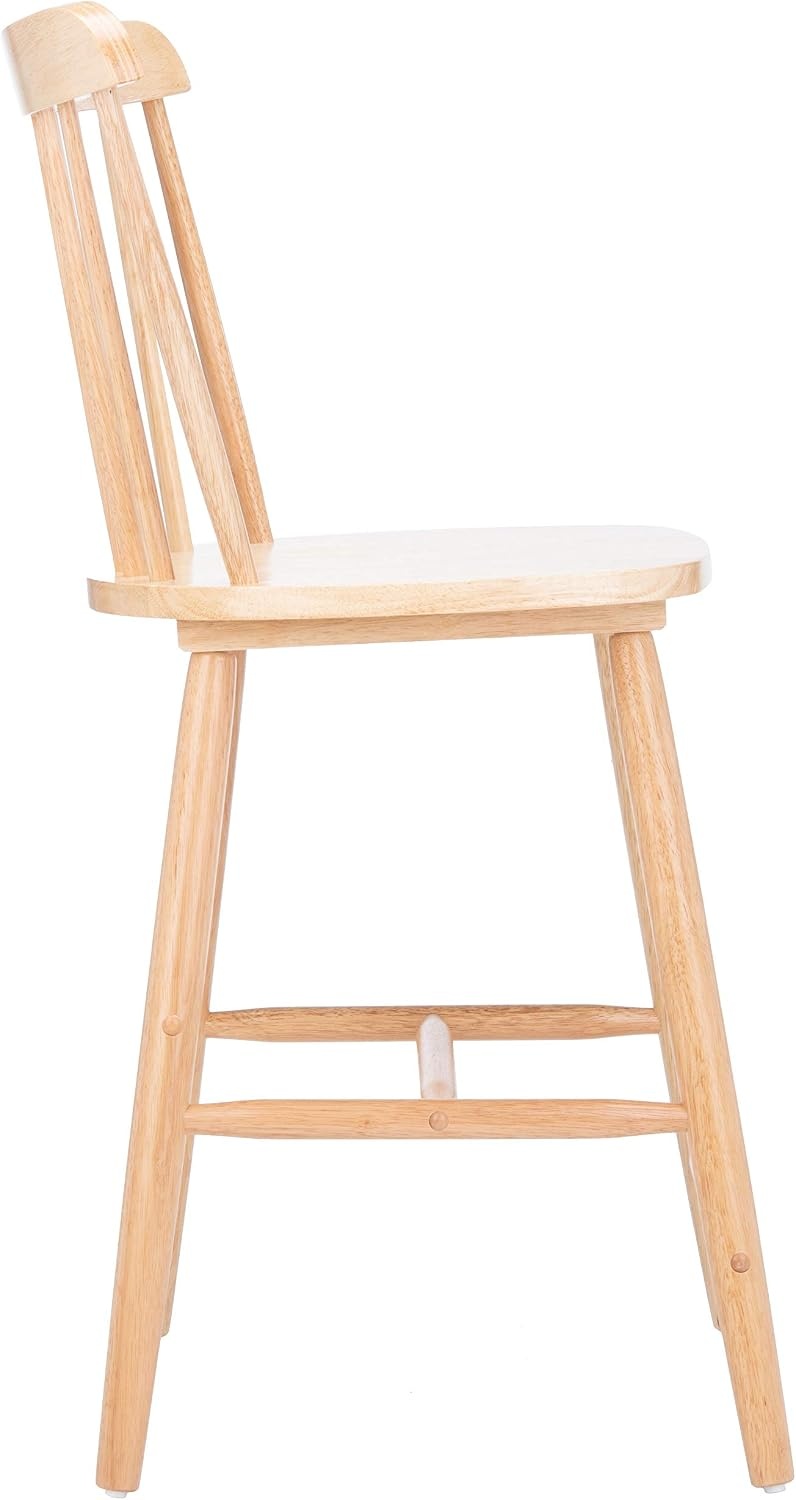 image:imageSafavieh Home Collection Galena Spindle Back Natural Counter 24inch Stool Set of 2Natural