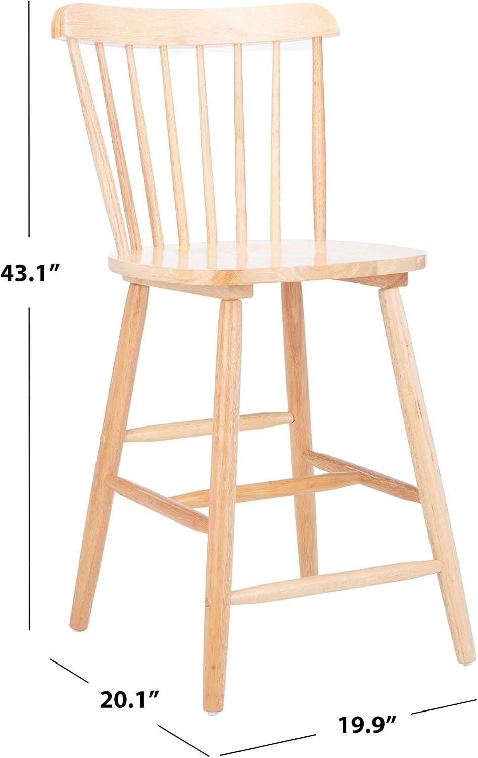 image:imageSafavieh Home Collection Galena Spindle Back Natural Counter 24inch Stool Set of 2Natural