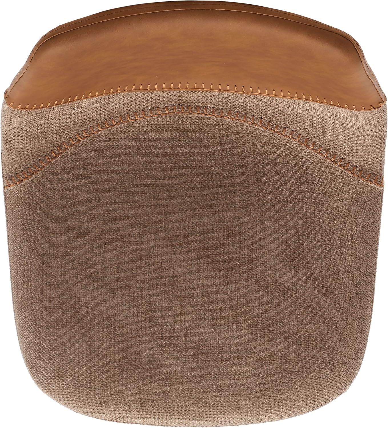 image:imageSafavieh Home Collection Granger Cognac Brown Faux LeatherBlack 26inch Counter StoolCognacBlack