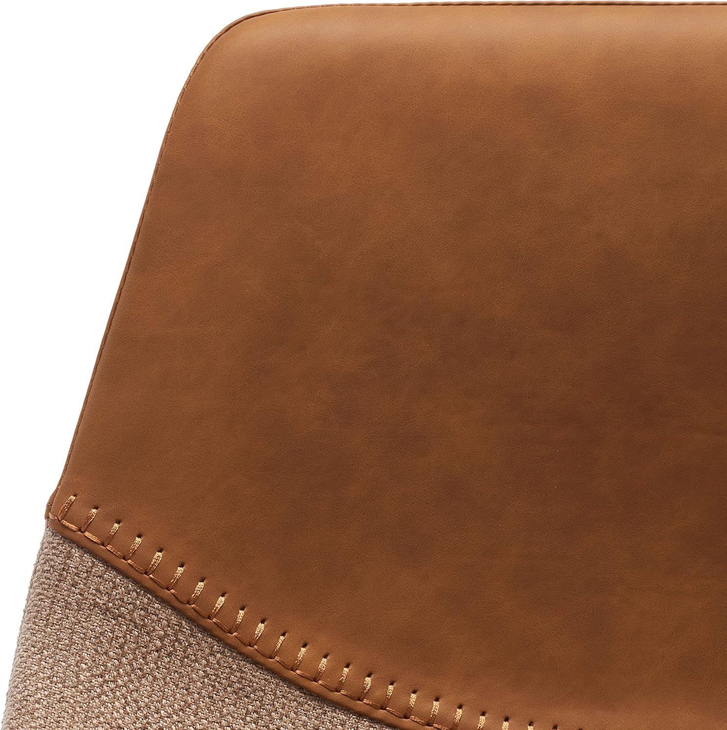 image:imageSafavieh Home Collection Granger Cognac Brown Faux LeatherBlack 26inch Counter StoolCognacBlack