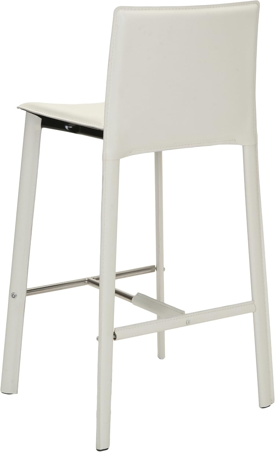 image:imageSafavieh Home Collection Janet MidCentury White Leather 30inch Bar Stool Set of 2White