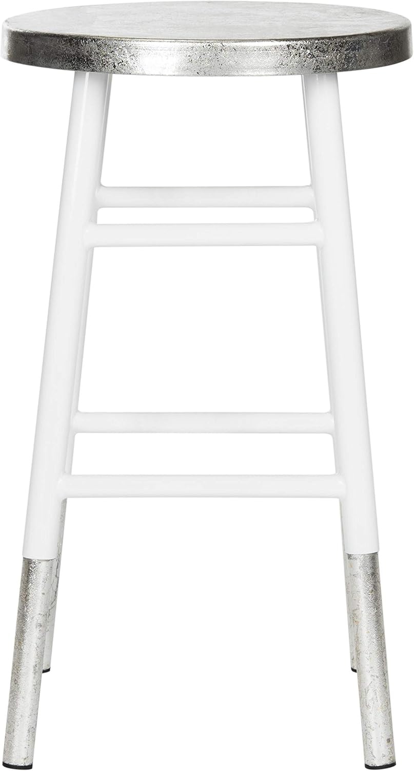 image:imageSafavieh Home Collection Kenzie Grey and Silver 24inch Counter StoolWhite Silver