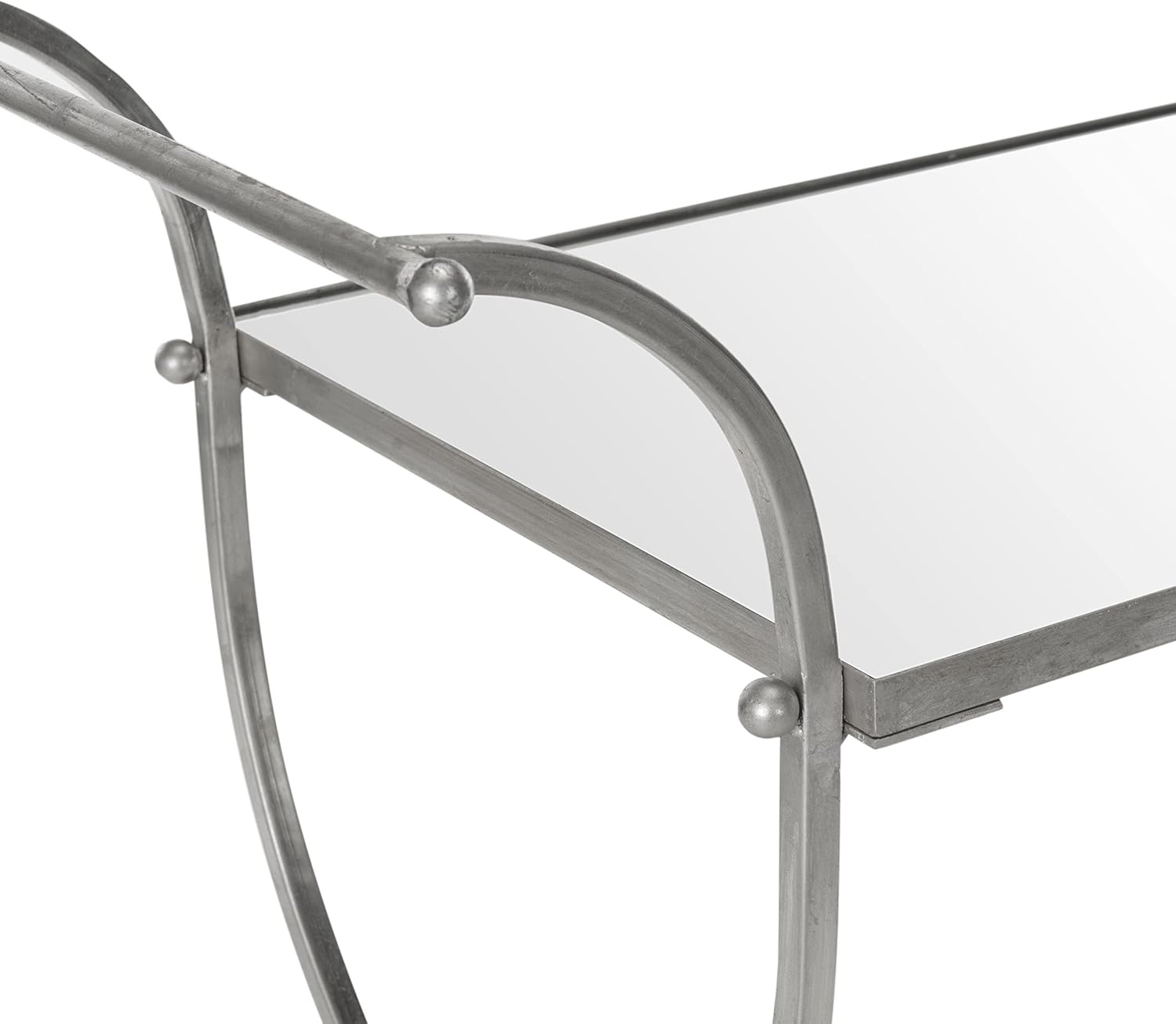 image:imageSafavieh Home Collection Lucretius Silver Bar CartSilver Mirror