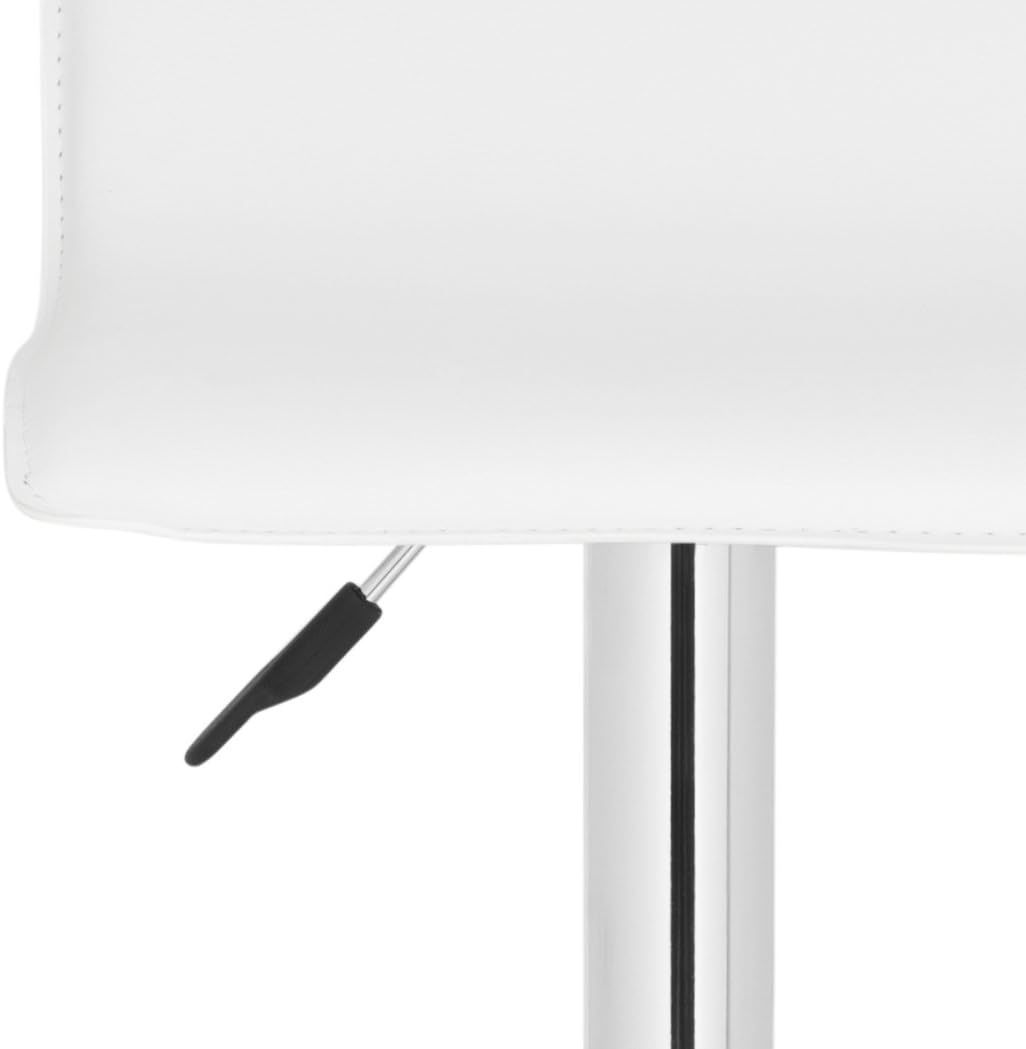 image:imageSafavieh Home Collection Magda White Adjustable Swivel Gas Lift 232295inch Bar StoolWhite