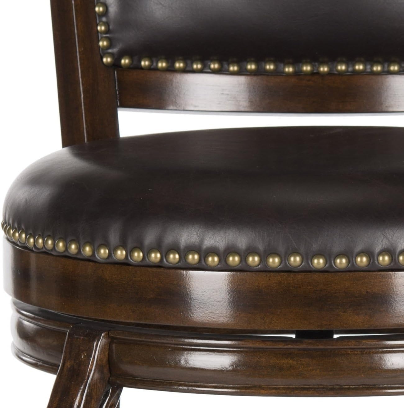 image:imageSafavieh Home Collection Pasquale Walnut 29inch Bar StoolEspressoBrown