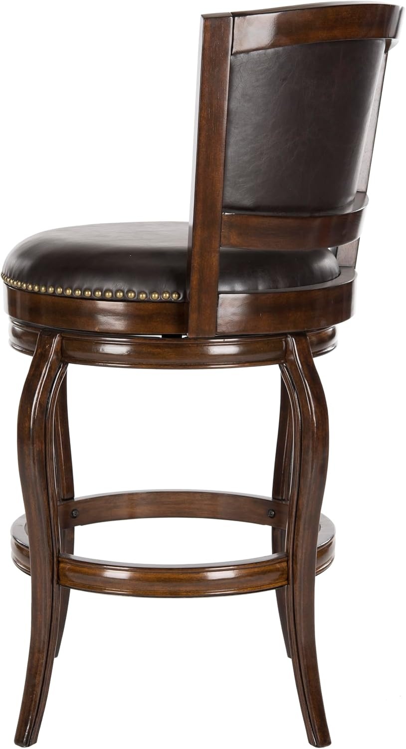 image:imageSafavieh Home Collection Pasquale Walnut 29inch Bar StoolEspressoBrown