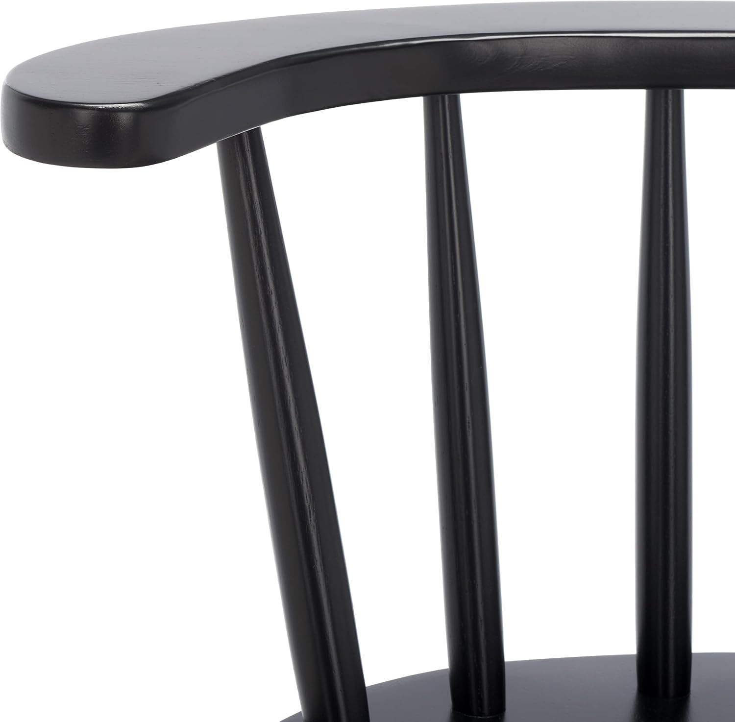 image:imageSafavieh Home Collection Ray Farmhouse Black Spindle Solid Wood 25inch Swivel Counter StoolBlack