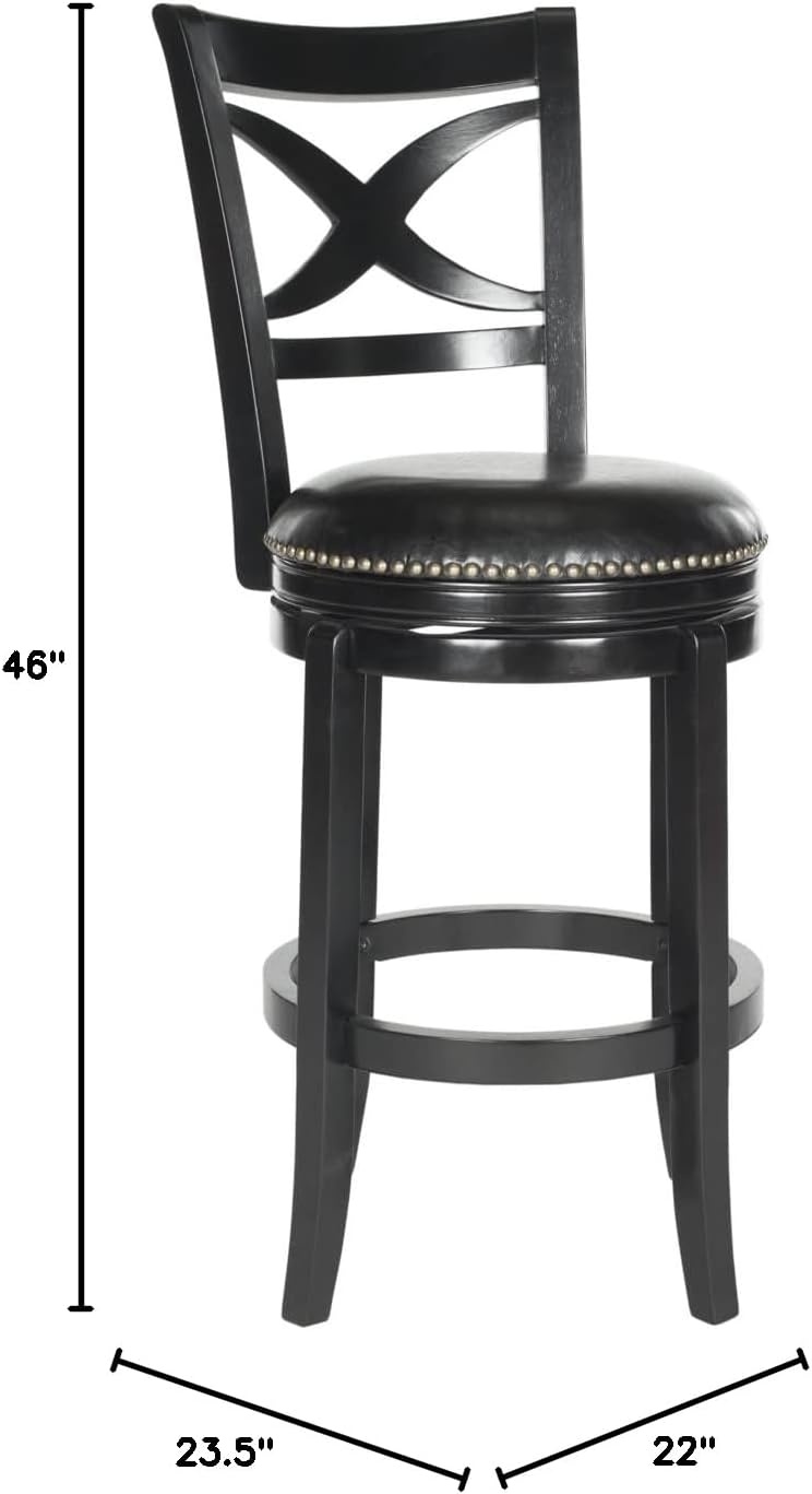 image:imageSafavieh Home Collection Santino Sierra Brown 29inch Bar StoolBlack