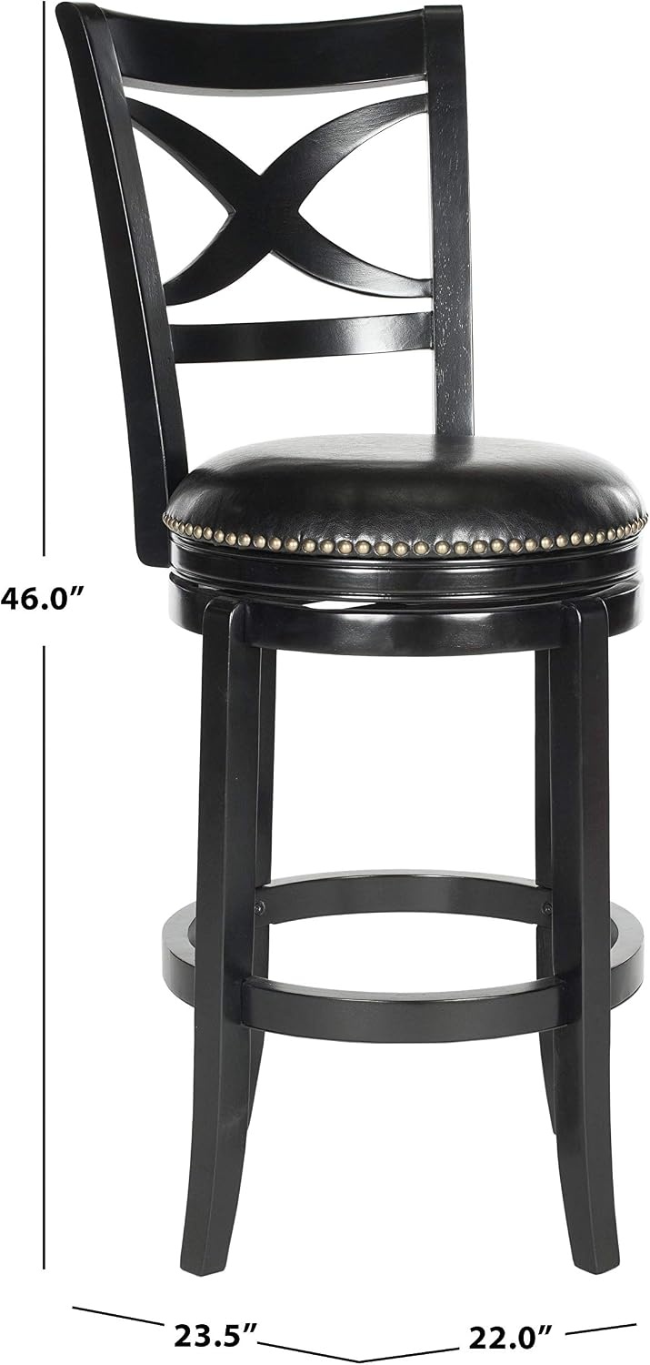 image:imageSafavieh Home Collection Santino Sierra Brown 29inch Bar StoolBlack