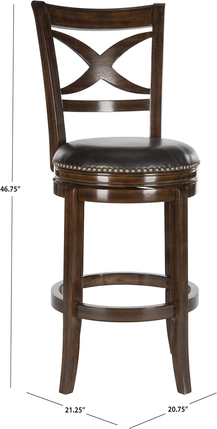 image:imageSafavieh Home Collection Santino Sierra Brown 29inch Bar StoolEspressoBrown