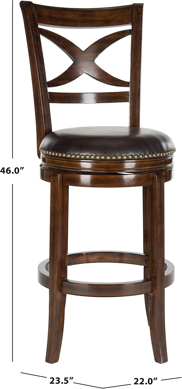 image:imageSafavieh Home Collection Santino Sierra Brown 29inch Bar StoolEspressoBrown