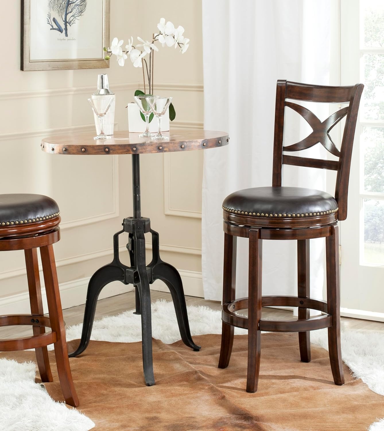 image:imageSafavieh Home Collection Santino Sierra Brown 29inch Bar StoolEspressoBrown