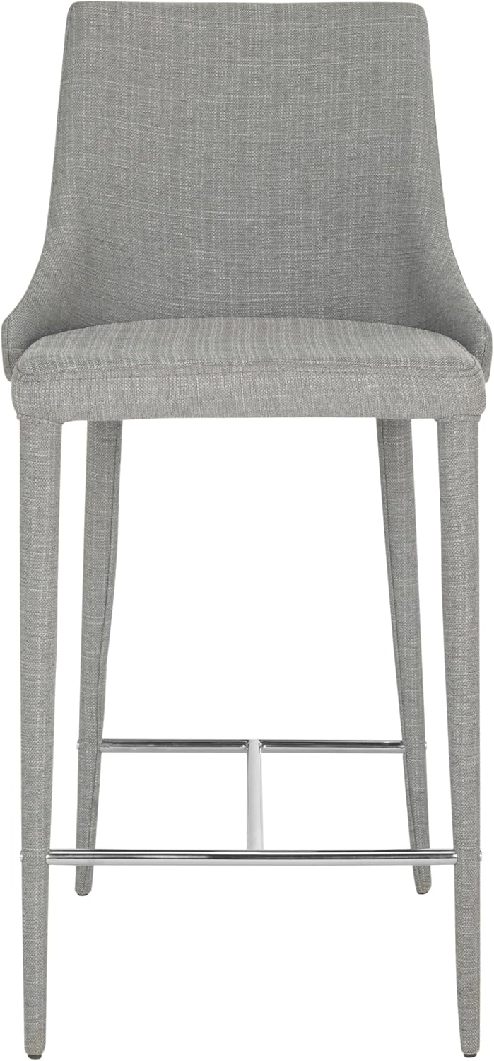 image:imageSafavieh Home Collection Summerset MidCentury Modern White Counter StoolGrey Linen