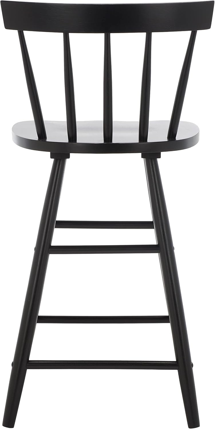 image:imageSafavieh Home Collection Tally Farmhouse Black Spindle Solid Wood 25inch Counter StoolBlack